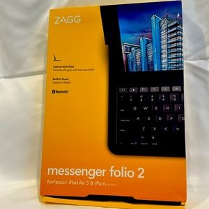ZAGG Messenger Folio 2 Tablet Keyboard & Case for 10.2-inch iPad